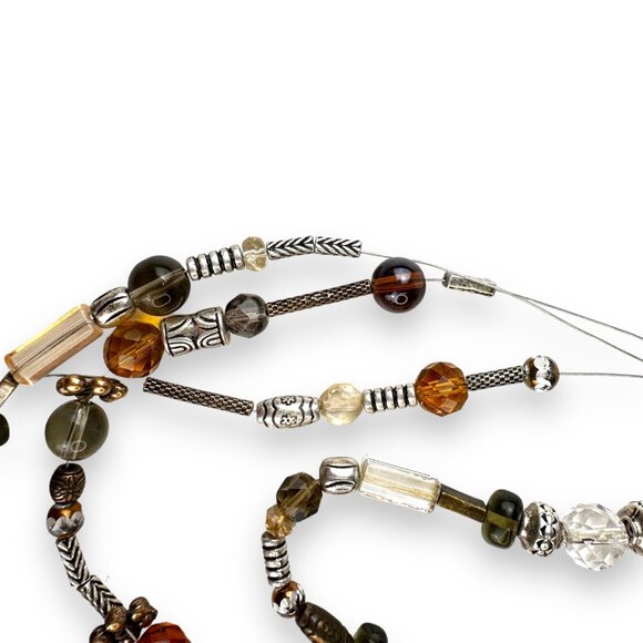 Boho Chic Multi-Layer Beaded Necklace & Bracelet Set Premier Designs Sable EUC - Picture 5 of 11